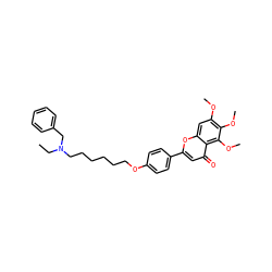 CCN(CCCCCCOc1ccc(-c2cc(=O)c3c(OC)c(OC)c(OC)cc3o2)cc1)Cc1ccccc1 ZINC000473112613