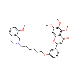 CCN(CCCCCCOc1cccc(-c2cc(=O)c3c(OC)c(OC)c(OC)cc3o2)c1)Cc1ccccc1OC ZINC000473114026