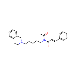 CCN(CCCCCN(C(C)=O)C(=O)/C=C/c1ccccc1)Cc1ccccc1 ZINC000013738619