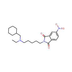 CCN(CCCCCN1C(=O)c2ccc([N+](=O)[O-])cc2C1=O)CC1CCCCC1 ZINC000013738609