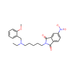 CCN(CCCCCN1C(=O)c2ccc([N+](=O)[O-])cc2C1=O)Cc1ccccc1OC ZINC000001551096