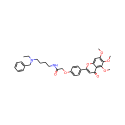 CCN(CCCCNC(=O)COc1ccc(-c2cc(=O)c3c(OC)c(OC)c(OC)cc3o2)cc1)Cc1ccccc1 ZINC001772572154