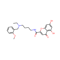 CCN(CCCCNC(=O)c1cc(=O)c2c(O)cc(O)cc2o1)Cc1ccccc1OC ZINC000299856619