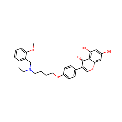 CCN(CCCCOc1ccc(-c2coc3cc(O)cc(O)c3c2=O)cc1)Cc1ccccc1OC ZINC000103251908