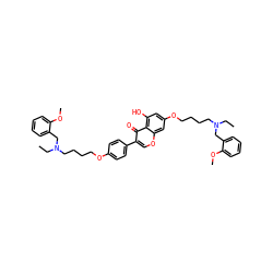 CCN(CCCCOc1ccc(-c2coc3cc(OCCCCN(CC)Cc4ccccc4OC)cc(O)c3c2=O)cc1)Cc1ccccc1OC ZINC000150599238