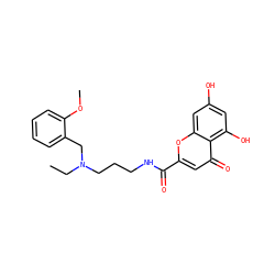 CCN(CCCNC(=O)c1cc(=O)c2c(O)cc(O)cc2o1)Cc1ccccc1OC ZINC000299854656