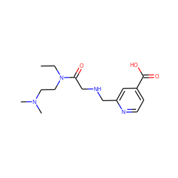 CCN(CCN(C)C)C(=O)CNCc1cc(C(=O)O)ccn1 ZINC000222072304