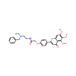 CCN(CCNC(=O)COc1ccc(-c2cc(=O)c3c(OC)c(OC)c(OC)cc3o2)cc1)Cc1ccccc1 ZINC001772582572