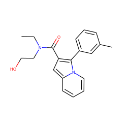 CCN(CCO)C(=O)c1cc2ccccn2c1-c1cccc(C)c1 ZINC000095553603