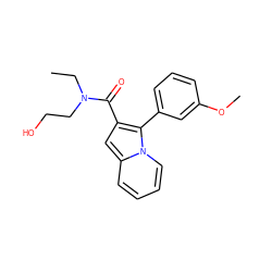 CCN(CCO)C(=O)c1cc2ccccn2c1-c1cccc(OC)c1 ZINC000095552484