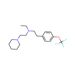 CCN(CCc1ccc(OC(F)(F)F)cc1)CCN1CCCCC1 ZINC000040973146