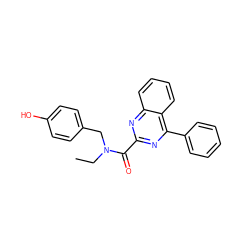 CCN(Cc1ccc(O)cc1)C(=O)c1nc(-c2ccccc2)c2ccccc2n1 ZINC000169347403