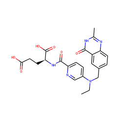 CCN(Cc1ccc2nc(C)[nH]c(=O)c2c1)c1ccc(C(=O)N[C@@H](CCC(=O)O)C(=O)O)nc1 ZINC000013821862