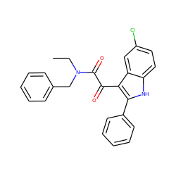 CCN(Cc1ccccc1)C(=O)C(=O)c1c(-c2ccccc2)[nH]c2ccc(Cl)cc12 ZINC000040873018