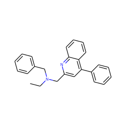 CCN(Cc1ccccc1)Cc1cc(-c2ccccc2)c2ccccc2n1 ZINC000013862489