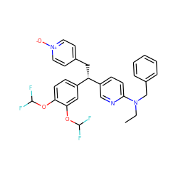 CCN(Cc1ccccc1)c1ccc([C@@H](Cc2cc[n+]([O-])cc2)c2ccc(OC(F)F)c(OC(F)F)c2)cn1 ZINC000027867179