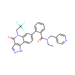 CCN(Cc1ccncc1)C(=O)c1ccccc1-c1ccc2c3[nH]ncc3c(=O)n(CC(F)(F)F)c2c1 ZINC000220114855