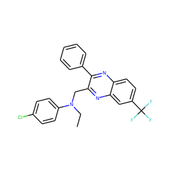 CCN(Cc1nc2cc(C(F)(F)F)ccc2nc1-c1ccccc1)c1ccc(Cl)cc1 ZINC000103266370