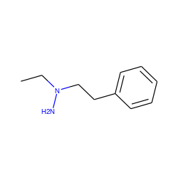 CCN(N)CCc1ccccc1 ZINC000060260065