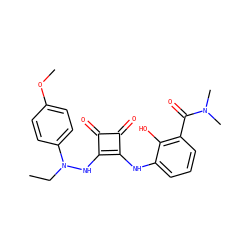 CCN(Nc1c(Nc2cccc(C(=O)N(C)C)c2O)c(=O)c1=O)c1ccc(OC)cc1 ZINC000101295230