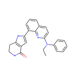 CCN(c1ccccc1)c1ccc2cccc(-c3cc4c([nH]3)CCNC4=O)c2n1 ZINC000222370035