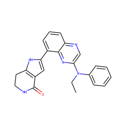 CCN(c1ccccc1)c1cnc2cccc(-c3cc4c([nH]3)CCNC4=O)c2n1 ZINC000222453697