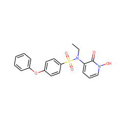 CCN(c1cccn(O)c1=O)S(=O)(=O)c1ccc(Oc2ccccc2)cc1 ZINC000029128819