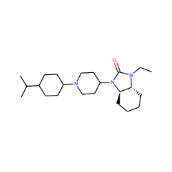 CCN1C(=O)N(C2CCN(C3CCC(C(C)C)CC3)CC2)[C@@H]2CCCC[C@H]21 ZINC000028764679