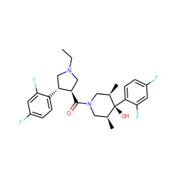 CCN1C[C@@H](C(=O)N2C[C@H](C)[C@@](O)(c3ccc(F)cc3F)[C@H](C)C2)[C@H](c2ccc(F)cc2F)C1 ZINC000101338055