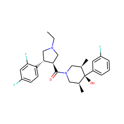 CCN1C[C@@H](C(=O)N2C[C@H](C)[C@@](O)(c3cccc(F)c3)[C@H](C)C2)[C@H](c2ccc(F)cc2F)C1 ZINC000101338009