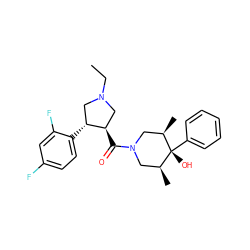 CCN1C[C@@H](C(=O)N2C[C@H](C)[C@@](O)(c3ccccc3)[C@H](C)C2)[C@H](c2ccc(F)cc2F)C1 ZINC000101338062