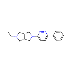 CCN1C[C@H]2CN(c3ccc(-c4ccccc4)nn3)C[C@H]2C1 ZINC000040975510