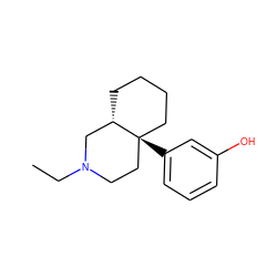 CCN1CC[C@@]2(c3cccc(O)c3)CCCC[C@H]2C1 ZINC000027628659