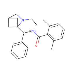 CCN1CC2CC1([C@H](NC(=O)c1c(C)cccc1C)c1ccccc1)C2 ZINC000068245426