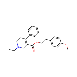 CCN1CCC(c2ccccc2)=C(C(=O)OCCc2ccc(OC)cc2)C1 ZINC000013782818