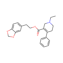 CCN1CCC(c2ccccc2)=C(C(=O)OCCc2ccc3c(c2)OCO3)C1 ZINC000095596299