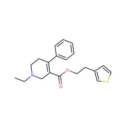 CCN1CCC(c2ccccc2)=C(C(=O)OCCc2ccsc2)C1 ZINC000095597009