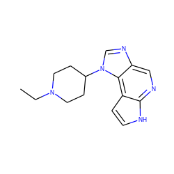 CCN1CCC(n2cnc3cnc4[nH]ccc4c32)CC1 ZINC000095578907