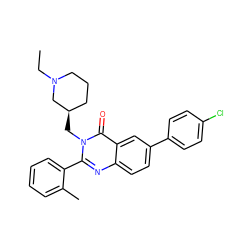 CCN1CCC[C@@H](Cn2c(-c3ccccc3C)nc3ccc(-c4ccc(Cl)cc4)cc3c2=O)C1 ZINC000028711899