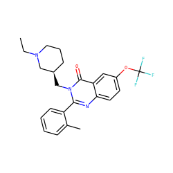 CCN1CCC[C@@H](Cn2c(-c3ccccc3C)nc3ccc(OC(F)(F)F)cc3c2=O)C1 ZINC000028711887