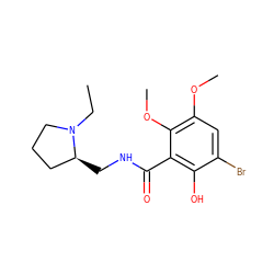 CCN1CCC[C@@H]1CNC(=O)c1c(O)c(Br)cc(OC)c1OC ZINC000031424951