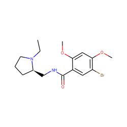 CCN1CCC[C@@H]1CNC(=O)c1cc(Br)c(OC)cc1OC ZINC000026388906