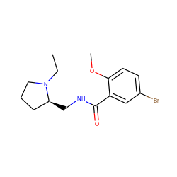 CCN1CCC[C@@H]1CNC(=O)c1cc(Br)ccc1OC ZINC000026384764