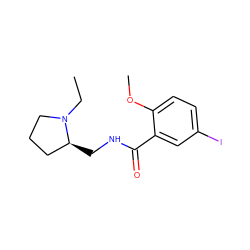 CCN1CCC[C@@H]1CNC(=O)c1cc(I)ccc1OC ZINC000033834820