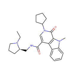 CCN1CCC[C@@H]1CNC(=O)c1cn(C2CCCC2)c(=O)c2c1c1ccccc1n2C ZINC000004904450