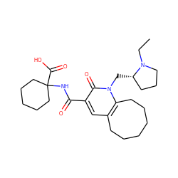 CCN1CCC[C@@H]1Cn1c2c(cc(C(=O)NC3(C(=O)O)CCCCC3)c1=O)CCCCCC2 ZINC000084596806