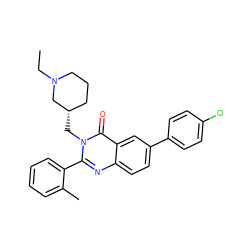 CCN1CCC[C@H](Cn2c(-c3ccccc3C)nc3ccc(-c4ccc(Cl)cc4)cc3c2=O)C1 ZINC000028711900