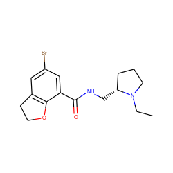 CCN1CCC[C@H]1CNC(=O)c1cc(Br)cc2c1OCC2 ZINC000029472310