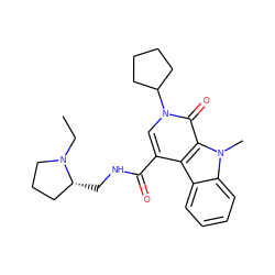 CCN1CCC[C@H]1CNC(=O)c1cn(C2CCCC2)c(=O)c2c1c1ccccc1n2C ZINC000004904463