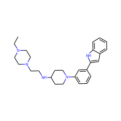 CCN1CCN(CCNC2CCN(c3cccc(-c4cc5ccccc5[nH]4)c3)CC2)CC1 ZINC000618010008